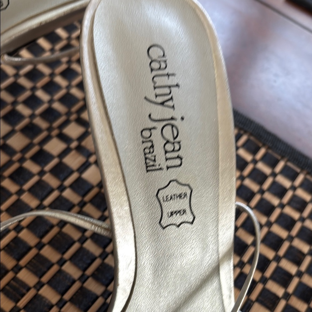 Cathy Jean Silver Heels with High Slender Heel - Picture 2 of 3